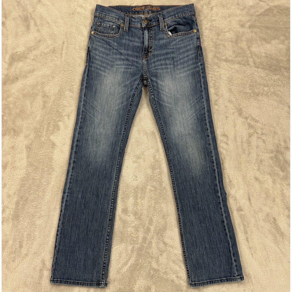 Cody James Mens Jeans 30x32 Straight Medium Wash Blue Western Casual 100% Cotton